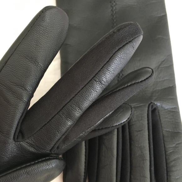 Isotoner black leather gloves - Picture 6 of 8